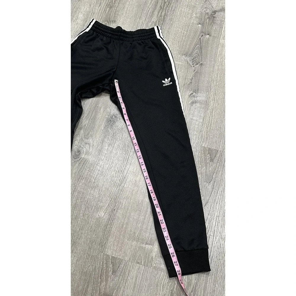 Adidas Sweatpants Men's Small Originals 3-Stripe Black White Tapered Jogger Pant